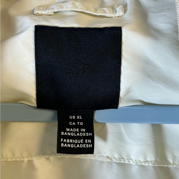 H&M White XL Bomber Jacket Zip - Picture 8 of 9